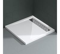 Mai & Mai Plato de Ducha Rectangular 90x90 cm Blanco | Acrílico de Diseño Moderno | Altura 5 cm | Antideslizante | Xetro04