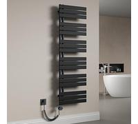 Mai & Mai Radiador Toallero Eléctrico Antracita 159 x 50 cm 1000W | 18 paneles, temporizador 2/4/6/8 h, temperatura 30-70 °C y barra calefactora