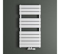 Mai & Mai Radiador Toallero Eléctrico Bajo Consumo 100x50cm Calentador en Blanco Secatoallas Horizontal Fabricado en Acero