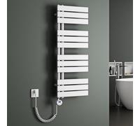 Mai & Mai Radiador Toallero Eléctrico Baño Blanco 104 x 40 cm 800W | Temporizador 2/4/6/8 h, temperatura 30-70 °C y barra calefactora