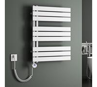 Mai & Mai Radiador Toallero Eléctrico Blanco 76 x 60 cm 600W | 9 paneles, temporizador 2/4/6/8 h, temperatura 30-70 °C y barra calefactora