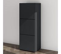 Mai & Mai Zapatero Estrecho 45 cm - Mueble Zapatero Antracita Mate, 6 Compartimentos Ajustables, Sistema Push-Open, Diseño Modular