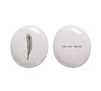 Maia Gifts Feather Illustrated You Are Loved Porcelain Pebble
