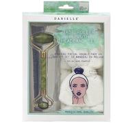 Maia Gifts Jade Facial Roller and Plush Headband Set