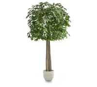 MAIA SHOP Ficus Artificial 190 cm - Árbol Decorativo Realista con Tronco Natural, Planta Artificial Grande para Decoración de Hogar, Oficina, Hoteles y Proyectos de Interiorismo