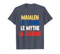 Maialen La Femme Le Mythe Legend Cadeau pour Maialen Camiseta, Hombre, Azul Jaspeado, 5XL