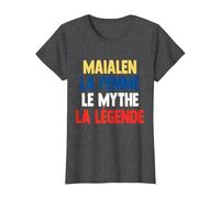Maialen La Femme Le Mythe Legend Cadeau pour Maialen Camiseta, Mujer, Jaspeado Oscuro, S
