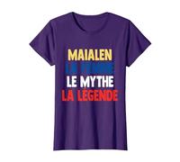 Maialen La Femme Le Mythe Legend Cadeau pour Maialen Camiseta, Mujer, Morado, XXL