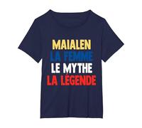 Maialen La Femme Le Mythe Legend Cadeau pour Maialen Camiseta, Mujer Tallas Grandes, Azul Marino, 6XL Grande