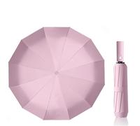 Maibar Paraguas Plegables Antiviento Hombre 24 costillas Grande Plegables Compacto Impermeable Paraguas Plegable de viaje Automático abierto y cierre (Rosa)