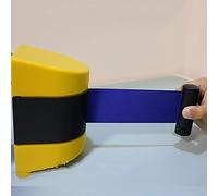 MaiBuL LNNW Cinturón De Cinta Retráctil, Cinturón De Barrera De Montaje En Pared, Barrera De Seguridad Ajustable for Galerías De Arte En Parques Infantiles,Azul,10M para Control de multitudes