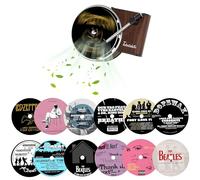 Maicican- 12 piezas de ambientadores para coche con clips para la ventilación, ambientadores para coche con diseño de cantante pop, tocadiscos, accesorios para el interior del coche, regalo para amant