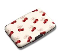 Maicican Portatarjetas de crédito, mini cartera de aluminio con bloqueo RFID, funda rígida de metal delgado para viaje, funda de identificación para mujeres y hombres, 4.3 x 2.9 pulgadas, Lazo de