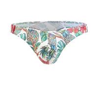 Maiclaice Hombre Elastano Tanga Skiny Fit Talle Bajo Bragas Bañador Bikini Playa Slip Transpirable Ropa Interior Blanco X-Large