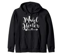 Maid of Honor Arrow Heart Boda y despedida de soltera Sudadera con Capucha