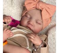 MAIDEDOLL Muñeca Reborn de 45.7 cm, cuerpo suave, realista, recién nacida, muñeca de bebé recién nacida de vinilo de silicona con peso de aspecto corporal real