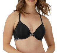 Maidenform Brasier de Espalda Cruzada de Cobertura Completa para Mujer, Negro/Eiffel Gris, 85B