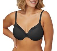 Maidenform Cushioned Underwire Bra, Comfort Devotion T-Shirt Bras for Women, Full Coverage, Convertible Straps Sujetador para Camiseta, Opaco, Negro, 90B para Mujer
