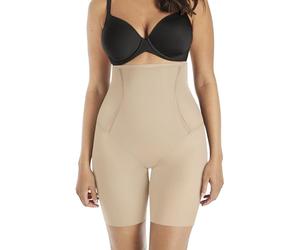 Maidenform Fundamentos firmes para Mujer - adelgazantes de Muslos de Cintura Alta, Beige (Latte Lift), XXL