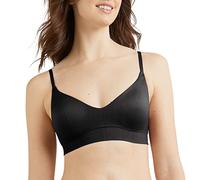 Maidenform M Rib Seamless Bralette, Soft Wireless Pullover Bra, Convertible Straps Sujetador, Negro, Large para Mujer