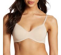 Maidenform Pure Comfort - Brasier de camiseta convertible sin cordones con ribete de encaje para mujer, Paris Nude, Large