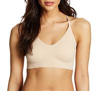 Maidenform Sujetador con Cuello en V de Encaje Pure Comfort, Beige Claro, L para Mujer