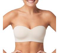 Maidenform Tailored Strapless Wire Free Bra Sujetador, Opaco, Almendra, L para Mujer