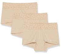 Maidenform Underwear, Stretch Cotton Boyshort Panties for Women, Assorted, 3-Pack Ropa Interior para Hombre, Latte Lift/Latte Lift/Latte Lift, XL (Pack de 3) para Mujer