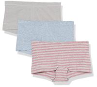 Maidenform Underwear, Stretch Cotton Boyshort Panties for Women, Assorted, 3-Pack Ropa Interior para Hombre, Denim Heather/Grey Heather/Pink Stripe, XL (Pack de 3) para Mujer
