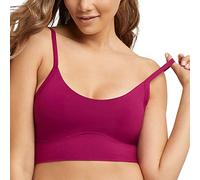 Maidenform Women's Seamless Tank Bralette, Wireless Long-Line Cropped Pullover Bra, Venture Pink