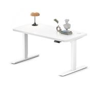 MAIDeSITe Escritorio ajustable de altura 120 x 60 cm - Escritorio de escritura eléctrico, altura ajustable, 3 niveles con 2 energías eficientes, motores, estaciones de trabajo estables y silenciosas