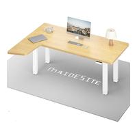 MAIDeSITe Escritorio Elevable Eléctrico En Forma De L, 160x120cm Mesa Elevable Escritorio Secretaria con Doble Motor. Capacidad De 160KG, 4 Patas Ultrarresistentes Standing Desk para El Hogar
