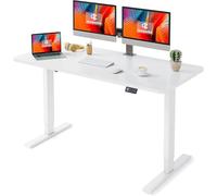 MAIDeSITe Escritorio Regulable en Altura 140 x 70 cm - Eléctrico Con Control de Memoria de 4 LED - Sit & Stand Con Tablero (S1 Pro)