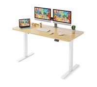 MAIDeSITe Escritorio Regulable en Altura 140 x 70 cm - Eléctrico con Control de Memoria de 4 LED - Sit & Stand con Tablero (S1 Pro)