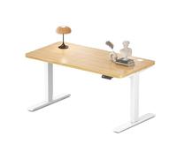 MAIDeSITe Escritorio Regulable en Altura 140 x 70 cm - Mesa Escritorio Elevable Eléctrico Eléctrico con 2 Fuertes Motores - Estabilidad y Silencio en Secretaria Altura con Tablero (S2 Pro Plus)