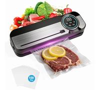 Maidlo Envasadora al Vacío All-in-1 con 100 Bolsas Sin BPA - Máquina de Vacío Automática 120W para Alimentos Secos y Húmedos, 75kPa Selladora con Cúter para Sous-Vide y Tarros, PWM