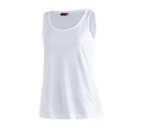 Maier Sports Camiseta Sin Mangas Petra, para Mujer, con Cuello Redondo, Senderismo y Ocio, Tecnología Dryprotec, Transpirable, Regular Fit, Blanco, Talla 54