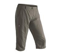 Maier Sports Pantalón Capri Neckar para Mujer, de Senderismo, Pantalón de Exterior Tres Cuartos, Repelente al Agua y Transpirable, para Trekking y Ocio Veraniego, Teca, Talla 42
