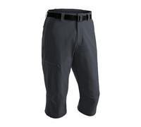 Maier Sports Pantalones Capri Jennisei para Hombre, de Senderismo y Trekking, Repelente al Agua, Sin PFC, mSTRETCH Pro 4 y Dryprotec, Regular Fit, Negro, Talla 70
