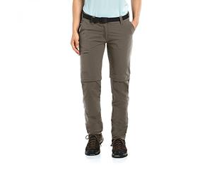 Maier Sports Slimfit Inara Pantalones funcionales con pernera extraíble con cremallera, 90% poliamida y 10% elastano, en 23 tallas, pantalones para exteriores, senderismo, incluyen cinturón, tejido bielástico, secado rápido e impermeable