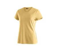 maier sports Trudy T-Shirt, Camiseta Deportiva para Mujer | Prenda superior básica de tejido piqué transpirable, cuello en V, para senderismo, gimnasio y tiempo libre