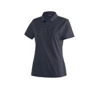Maier Sports Polo Ligero Ulrike para Mujer, Prenda de Piqué, Senderismo y Ocio, Tecnología Dryprotec, Transpirable, Regular Fit, Azul Noche, Talla 52