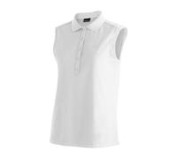 Maier Sports Polo Sin Mangas Ulrike Sleeveless para Mujer, Transpirable, para Senderismo, Actividades al Aire Libre y Ocio, con Tela Piqué, Blanco, Talla 34