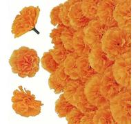 Maigridy 50 piezas de flores permanentes de tela de 6 cm, ejecutivos de 15 cm, sustratos sostenibles hechos a mano para fiestas e incidentes, corona de flores de seda para fiestas e incidentes