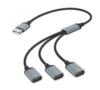 Maigridy Adaptador tipo C macho a 3 USB 2.0 hembra a adaptador de cable conector de extensión para laptop, tableta, dispositivo USB de expansión