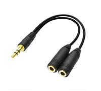 Maigridy Cable divisor de sonido profesional de 3,5 mm que permite la conexión de varios dispositivos con señales de mejora de la estabilidad, textura metálica, cable de doble dispositivo para