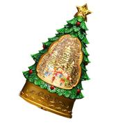 Maigridy Caja de música condensada brillante con diseño de árbol de Noel, con canciones de Navidad estándar, diseño fuerte de PVC para estante de mesa, decoración de mesa de Navidad