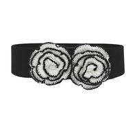 Maigridy Cinturón de flores de punto flexible ajustable para actividad física, cómodo cinturón de cintura