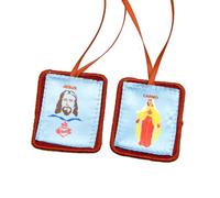 Maigridy Collar religioso de Escapulario rojo católico con Nuestra Señora del Monte Carmelo para devocional espiritual Primera Comunión Católica