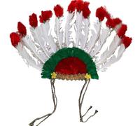 Maigridy Diadema étnica india de plumas coloridas hecha a mano indio kokoshnik tocado decoración del hogar diademas hechas a mano